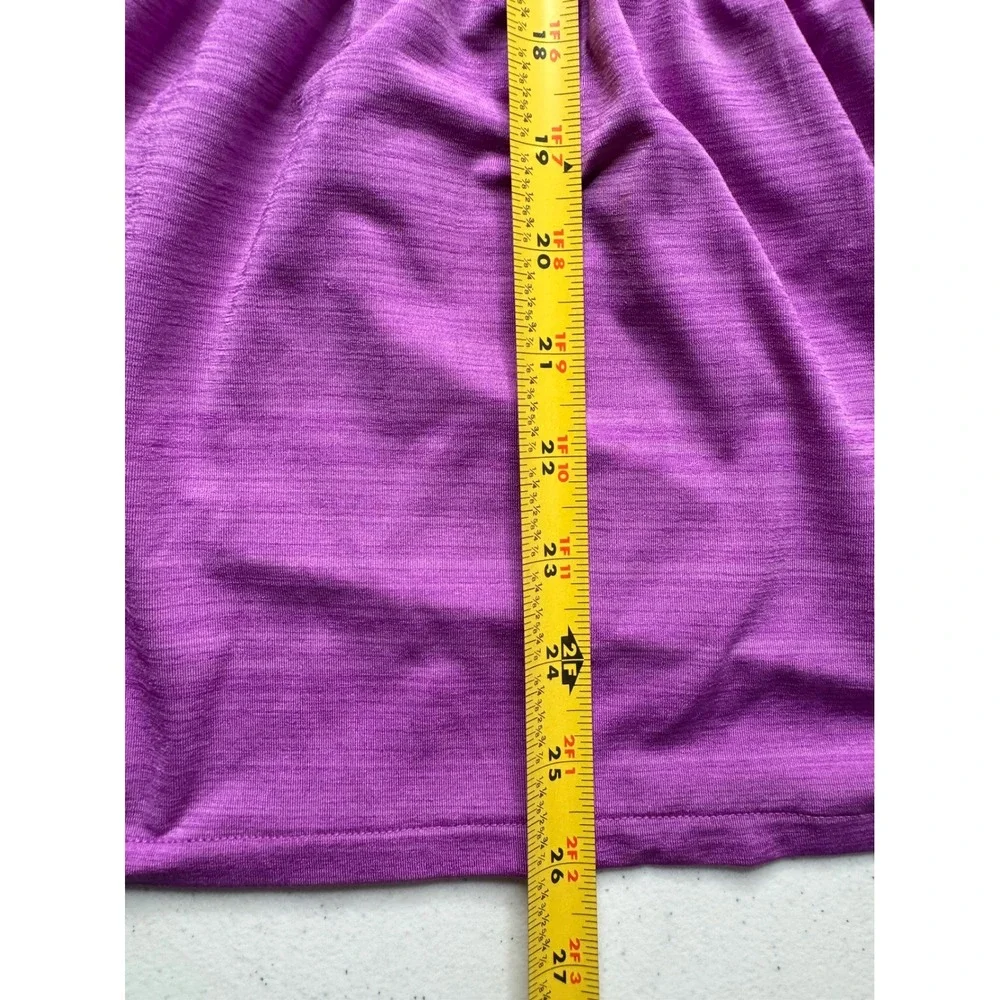 Lands End Girls Purple Tiered Knit Sleeveless Dress Size M 8‎ Slub Jersey Pocket